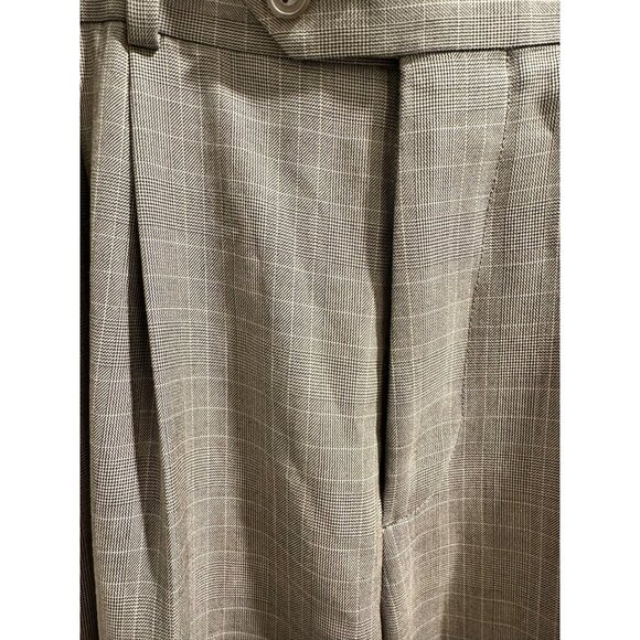 🍒 2/$20 🍒 Mens 32x30 Dress Pants Front Pleated Check Pattern - Picture 6 of 6